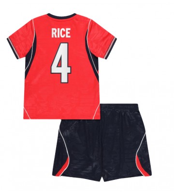 England Declan Rice #4 Udebanetrøje Børn VM 2026 Kortærmet (+ Korte bukser)